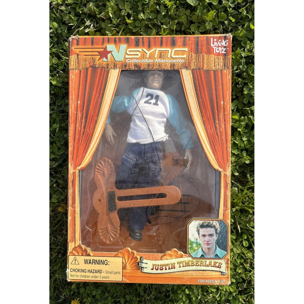 Vintage *NSYNC Justin Timberlake Marionette Living Toyz 2000 Doll Boxed